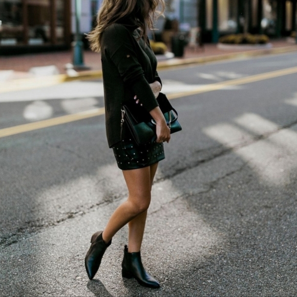 Marc Fisher Leather Ankle Booties Elegant Pointed Toe MF Jelly Black 9.5 - Picture 5 of 11